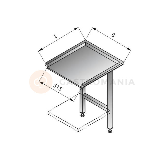 Jednoduchý stůl, 1100x575x850 mm | LOZAMET, LO323/1157