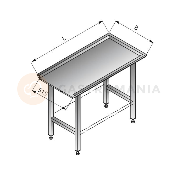 Jednoduchý stůl, 800x575x850 mm | LOZAMET, LO324/8057