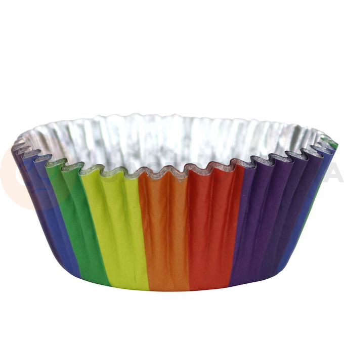 Košíčky na cupcake, průměr 5 cm, 30 ks, duhové barvy | PME, BC832