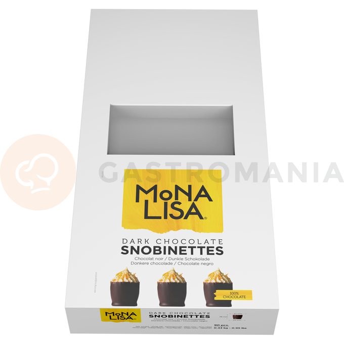 Košíčky z hořké čokolády Snobinettes&amp;#x2122;, 26x27x23 mm, 13 ml - 90 ks | MONA LISA, CHD-CV-19927E0-999