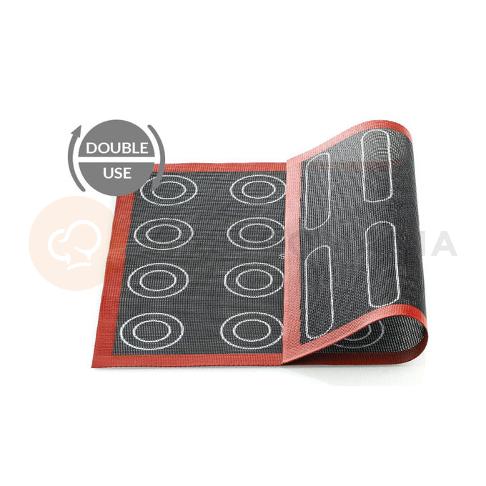 Oboustranná silikonová podložka s perforací na pečení Éclairs a kulatých sušenek 30x40 cm | SILIKOMART, Air Mat Éclair &amp; Choux