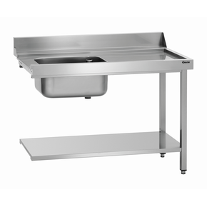 Stół przelotowy prawy do zmywarek ze stali nierdzewnej ze zlewem 1200x720x850 mm | BARTSCHER, DS-R1B