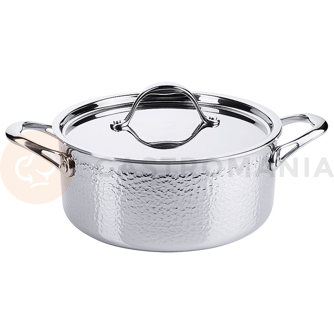 Hrnec na dušení z nerezové oceli s poklicí, průměr 240 mm, 4,7 l | CONTACTO, 2809/240