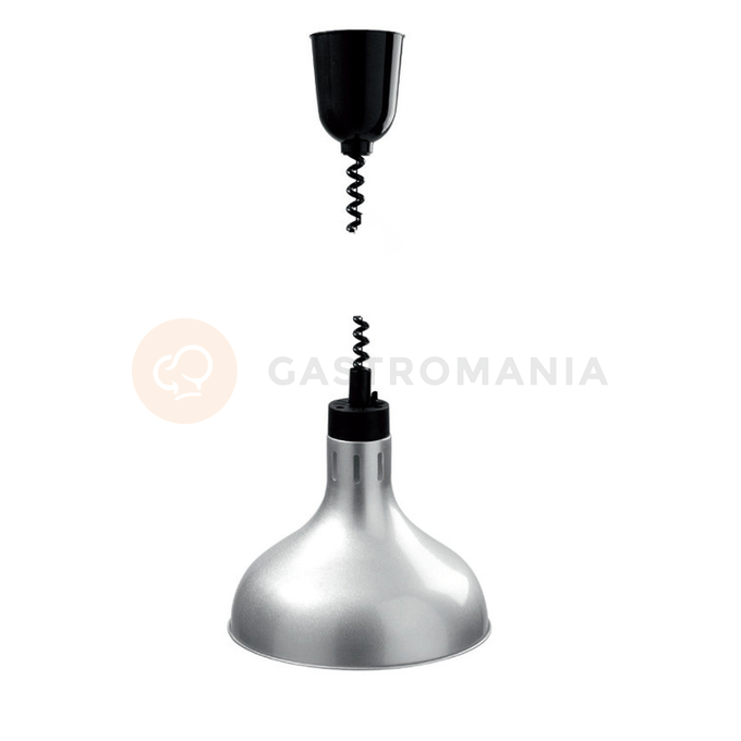 Infra lampa závěsná, chrom Ø 290 mm | GASTRO-TIP, 7230376