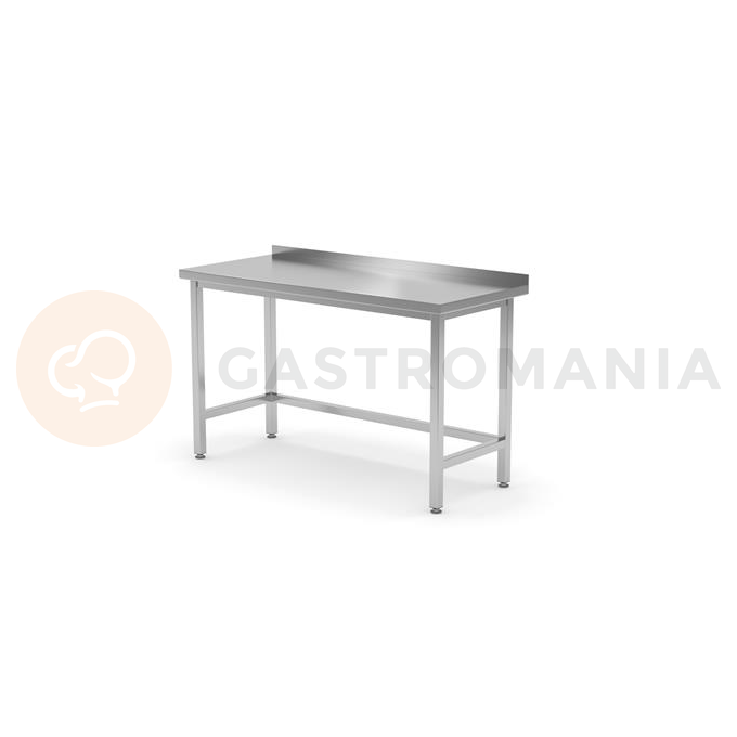Nerezový pracovní stůl, zadní lem, 1000x700x850 mm | HENDI, 812679