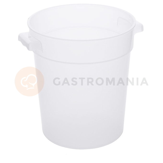 Kulatá polypropylenová nádoba na potraviny, bez poklice, 4 l, s průměrem 180 mm | CONTACTO, 1124/004