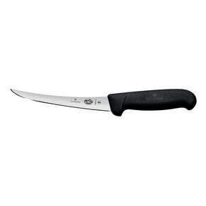 Nóż do trybowania 15 cm, czarny | VICTORINOX, Fibrox, 5.6603.15