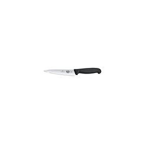 Nůž kuchyňský, široká čepel, 15 cm, černý | VICTORINOX, Fibrox, 5.2003.15