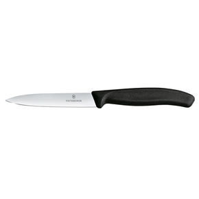 Nůž na zeleninu, hladký, 10 cm, černý | VICTORINOX, Swiss Classic, 6.7703