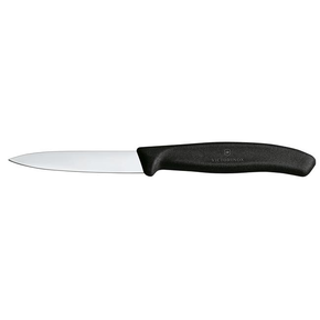 Nůž na zeleninu, hladký, 8 cm, černý | VICTORINOX, Swiss Classic, 6.7603