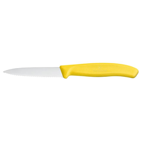 Nůž na zeleninu, zoubkovaný, 80 mm, žlutý | VICTORINOX, Swiss Classic, 6.7636.L118
