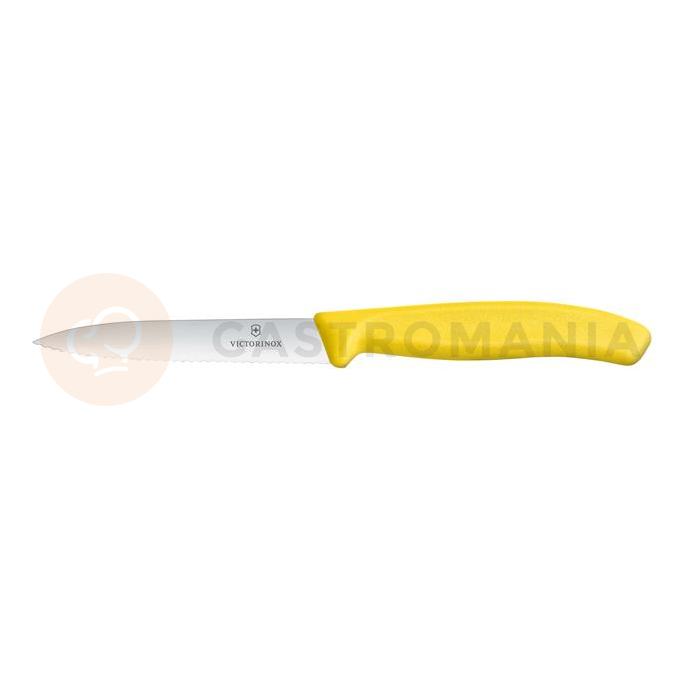 Nůž na zeleninu, zoubkovaný, 100 mm, žlutý | VICTORINOX, Swiss Classic, 6.7736.L8