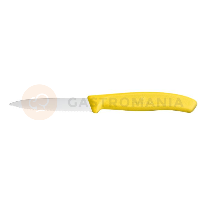 Nůž na zeleninu, zoubkovaný, 80 mm, žlutý | VICTORINOX, Swiss Classic, 6.7636.L118