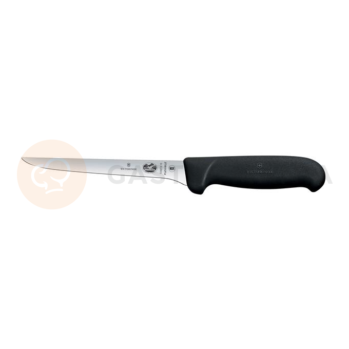 Vykosťovací nůž se zahnutou čepelí, 15 cm, černý | VICTORINOX, Fibrox, 5.6413.15