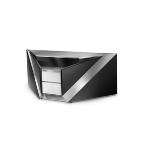 Pokladní pult nechlazený, rohový, vnitřní s deskou z nerezové oceli &quot;řez&quot; 1535x1200x900 mm | RAPA, LK-SiX/NW
