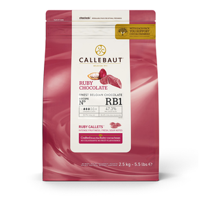 Růžová čokoláda Ruby 47,5% Callets&amp;#x2122; 2,5 kg balení | CALLEBAUT, CHR-R35RB1-E4-U70