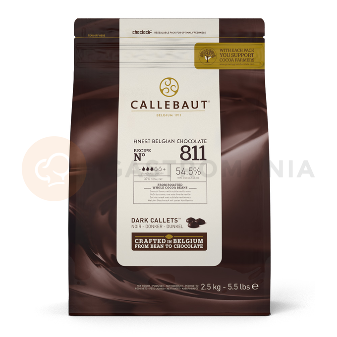 Hořká čokoláda 54,5% Callets &amp;#x2122; 2,5 kg balení | CALLEBAUT, 811-E4-U71