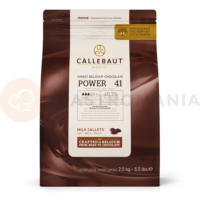 Mléčná čokoláda 40,7% Callets&amp;#x2122; 2,5 kg balení | CALLEBAUT, 841-E4-U71
