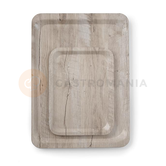 Taca do serwowania 330x430 mm z nadrukiem drewna jasny dąb | HENDI, 508862