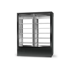 Chladící skříň dvoustranně prosklenná , posuvné dveře na staně obsluhy, napevno instalované sklo na straně zákazníka, dolní agregát, ventilátor, 3 kl., 1200x750x1980 mm | RAPA, SCh - 2SR 1200 / 1D ecoline