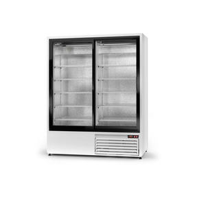 Chladící skříň jednostranně prosklenná s posuvnými dveřmi, dolní agregát, ventilátor, 3 kl., 1200x745x1980 mm | RAPA, SCh - SR 1200