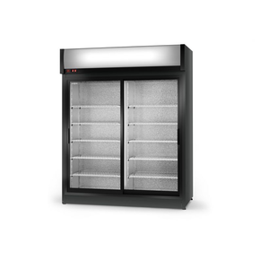 Chladící skříň jednostranně prosklenná s posuvnými dveřmi, horní agregát, 4 kl., 1400x790x2020 mm | RAPA, SCh - SR 1400 ecoline