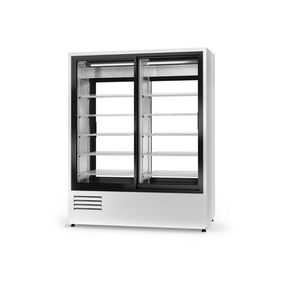 Chladící skříň oboustranně prosklenná, dveře posuvné z obou stran, dolní agregát, 3 kl., 1400x760x1980 mm | RAPA, SCh - 2S2R 1400