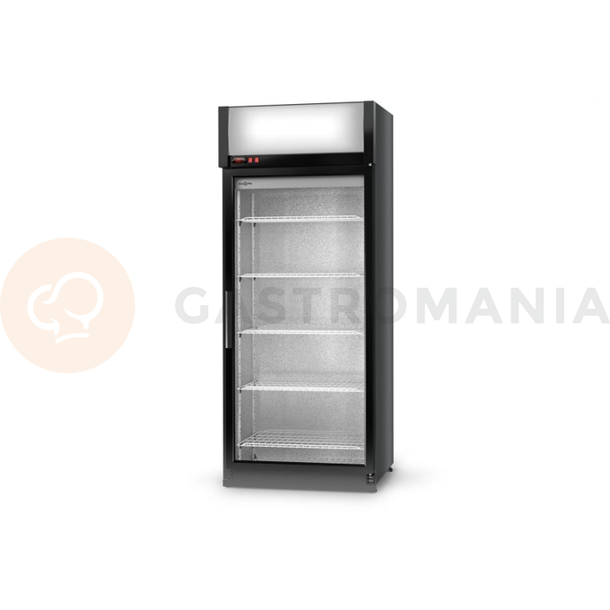 Chladící skříň jednostranně prosklená s křídlovými dveřmi, horní agregát, ventilátor, 3. tř., 625x750x2020 mm | RAPA, SCh - S 625 ecoline