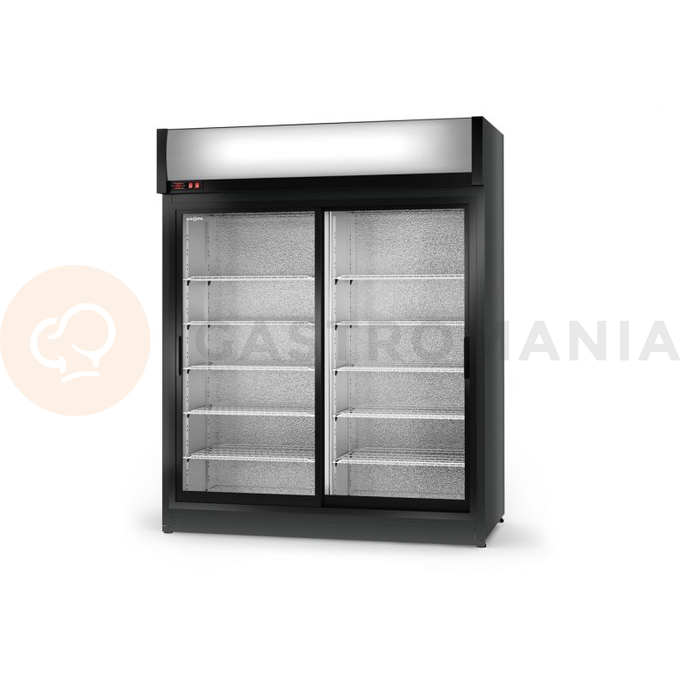 Chladící skříň jednostranně prosklenná s posuvnými dveřmi, horní agregát, 4 kl., 1400x790x2020 mm | RAPA, SCh - SR 1400 ecoline