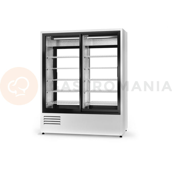Chladící skříň oboustranně prosklenná, dveře posuvné z obou stran, dolní agregát, 3 kl., 1400x760x1980 mm | RAPA, SCh - 2S2R 1400