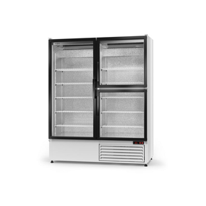 Chladící skříň jednostranně prosklenná s křídlovými dveřmi, dvoukomorová, třídveřová, dolní agregát, 3 kl., 1600x720x2000 mm | RAPA, SCh - S 1600 / 3D