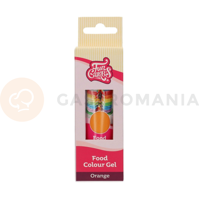 Gelové potravinářské barvivo v tubě, 30 g, oranžové | FUNCAKES, F44145