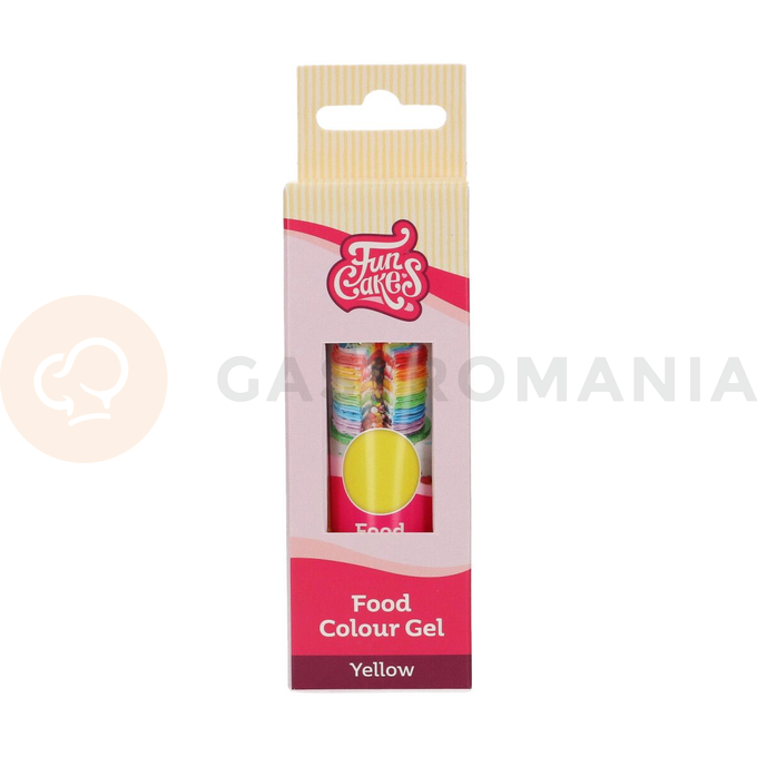 Gelové potravinářské barvivo v tubě, 30 g, žluté | FUNCAKES, F44115