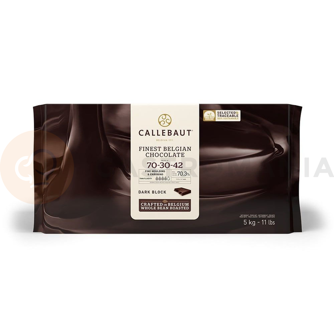 Hořká čokoláda 70,3% Callets&amp;#x2122; 5 kg blok | CALLEBAUT, 70-30-42NV-120