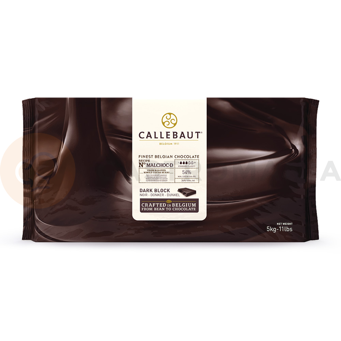 Hořká čokoláda bez cukru 54% 5 kg blok | CALLEBAUT, MALCHOC-D-123
