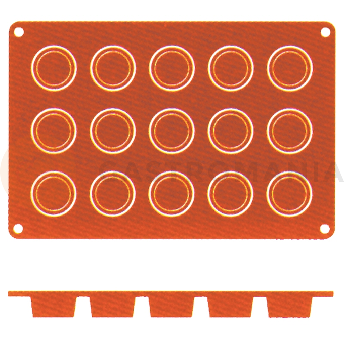 Silikonová forma na Petit Fours, 15 důlek, Ø 40x20 mm | CONTACTO, 6635/415