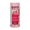 Cukrové sypání - srdíčka 45 g, mix bílá, růžová | FUNCAKES, F52025