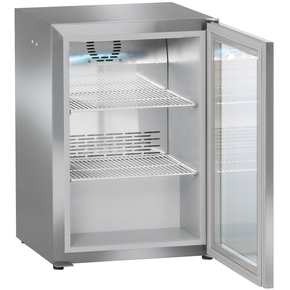 Chladící skříň s dynamickým  chlazením, se skleněnými dveřmi a možností chlazení mléka,  44 l, 425x450x612 mm                 | LIEBHERR, FKv 503 H48 Premium
