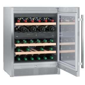 Chladící skříň - vinotéka na 34 láhví, se skleněnými dveřmi,  521 l, 95 l, 598x575x822 mm                                               | LIEBHERR, WTes 1672 Vinidor