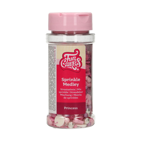 Cukrové sypání Medley- mix motivů, 50 g, růžová, bílá a stříbrná | FUNCAKES, F51130