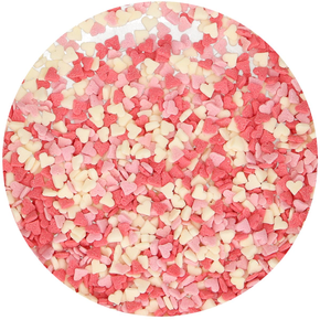 Cukrové sypání - srdíčka 60 g, mix růžová, bílá, červená | FUNCAKES, F52065