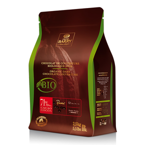 Hořká čokoláda organická - kuvertura, Dark Couverture Noire 71 %, 2,5 kg balení | CACAO BARRY, CHD-O71NF-E4-U70
