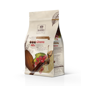 Mléčná čokoláda - kuvertura Ghana Origine 40%, 2,5 kg balení | CACAO BARRY, CHM-P40GHA-E4-U70