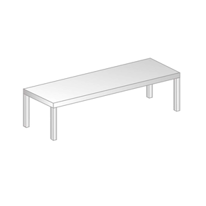 Nadstawka na stół ze stali nierdzewnej pojedyncza 630x400x300 mm | DORA METAL, DM-3138