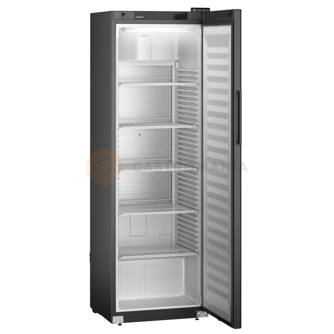 Chladící skříň s plnými dveřmi a dynamickým chlazením, černá, 377 l, 597x654x1884 mm | LIEBHERR, MRFvg 4001 Perfection