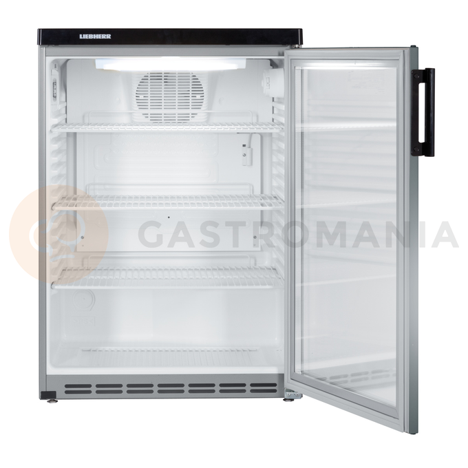 Chladící skříň vestavná s dynamickým  chlazením, se skleněnými dveřmi,  171 l, 600x600x850 mm                    | LIEBHERR, FKvesf 1803