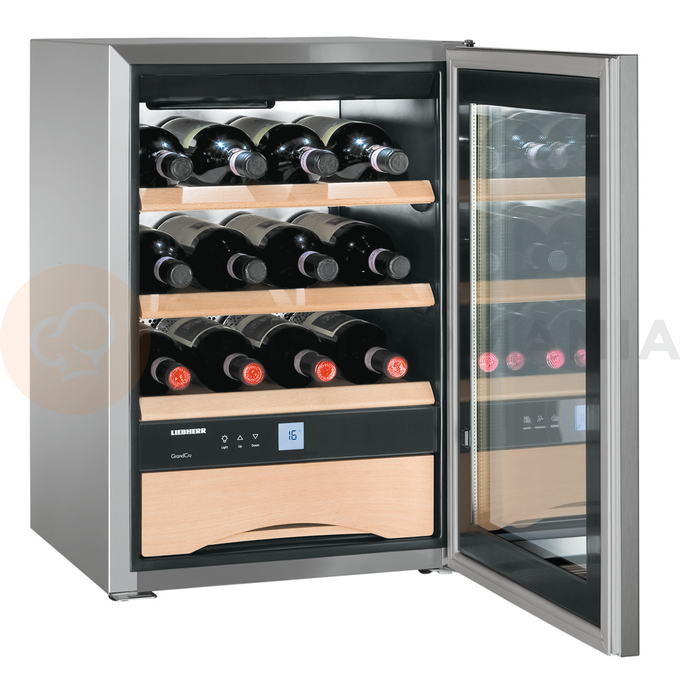 Chladící skříň - vinotéka na 12 láhví, s plnými dveřmi,  48 l, 425x478x612 mm                                                           | LIEBHERR, WKes 653 GrandCru