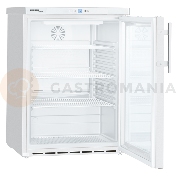 Chłodziarka do zabudowy pod blatem z przeszklonymi drzwiami i chłodzeniem dynamicznym, 148 l, 600x615x830 mm | LIEBHERR, FKUv 1613 Premium