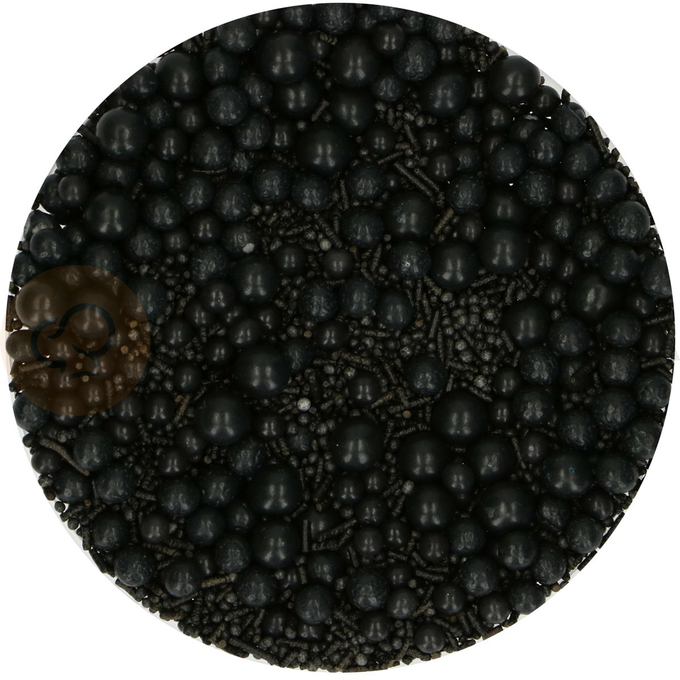 Cukrové sypání Medley- mix tvarů, 65 g, černá | FUNCAKES, F51175