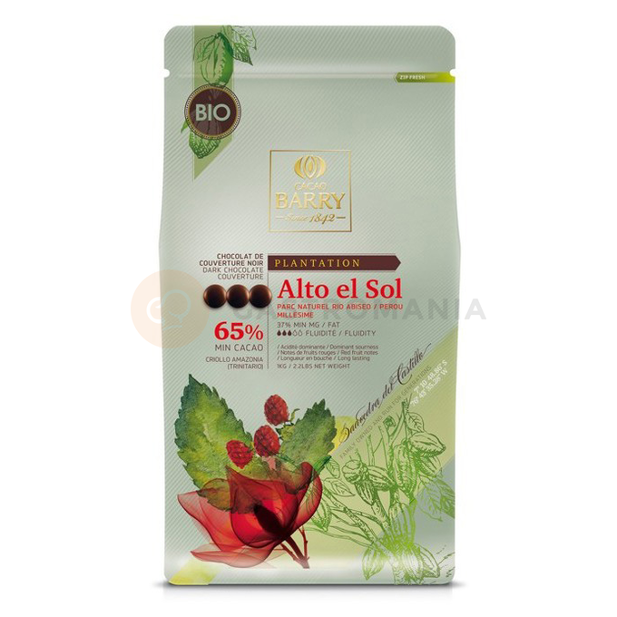 Hořká čokoláda - kuvertura Alto El Sol 65%, 1 kg balení | CACAO BARRY, CHD-P65ALTN-E1-U68
